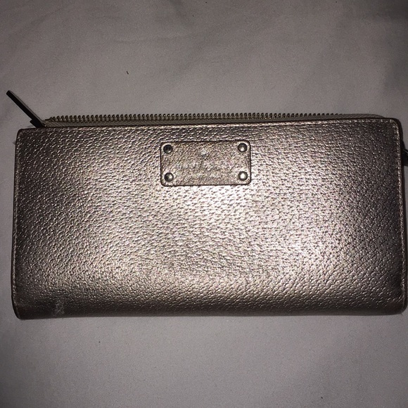 Gold Kate Spade Wristlet - Picture 1 of 8